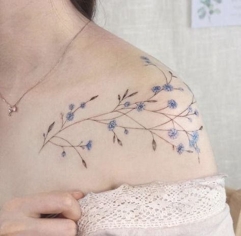 Flower Vine Tattoos, Tattoos To Cover Scars, Scar Tattoo, Stylish Tattoo, Bone Tattoos, Vine Tattoos, Collar Bone Tattoo, Up Tattoos, Elegant Tattoos