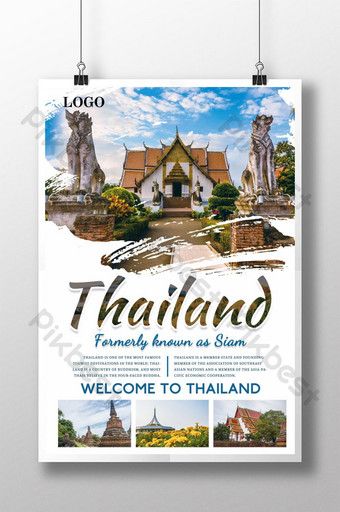 thailand travel poster#pikbest#templates Thailand Travel Brochure, Phamplet Design, Traditional Poster Design, Poster Tourism, Traditional Poster, Thailand Design, Travel Advertising Design, Travel Brochure Design, Tourism Design