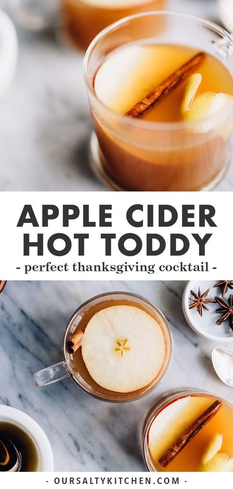 Cider Alcohol Drinks, Apple Cider Alcohol, Apple Cider Whiskey, Apple Cider Hot Toddy, Autumn Drinks, Hot Toddy Cocktail, Cider Cocktail Recipes, Bourbon Cider, Apple Cider Drink