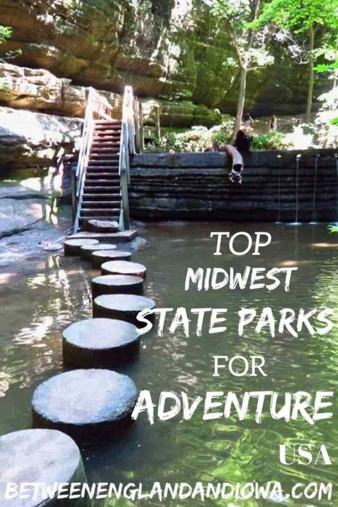 Top Midwest State Parks For Adventure. For waterfalls, to off-roading, to glamping in a yurt. What adventure travel would you take in the American Midwest? Family Destinations, Bonito, Midwest Vacations, American Midwest, Midwest Road Trip, Midwest Travel, Off Roading, Usa Travel Destinations, Yurt