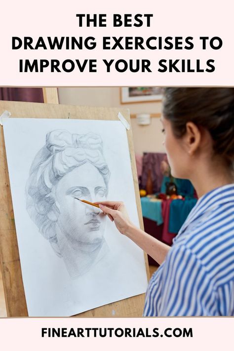 Realism Exercises, Face Dimensions Drawing, How To Teach Drawing, Drawing Different Ages, Portrait Ideas Drawing, How To Draw A Portrait, Portrait Drawing Techniques, Drawing Practice Exercises, Drawing Exercises For Beginners
