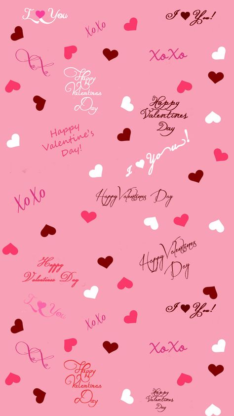 Valentine's Day iPhone Wallpaper - 24 Pink Valentine Wallpaper, Valentine Wallpaper, Candy Valentines, Kawaii Valentine, Valentines Wallpaper Iphone, Cute Pink Background, Valentine Background, Wallpaper Ipad, Leaves Illustration