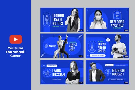 Youtube Thumbnail Ideas, Youtube Branding Kit, Thumbnail Ideas, Youtube Branding, 30 Minute Yoga, Youtube Video Thumbnail, Google Font, Podcast Studio, Graphic Design Tutorials Learning