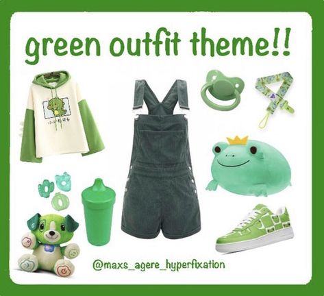 part four of my color series! Green is my favorite color! I only allow sfw interaction so please dni if you are into any k!nk related to this in any way! Kid Core Outfits, Green Is My Favorite Color, Green Moodboard, Kidcore Outfits, Space Outfit, Kid Core, Funky Outfits, My Color, My Favorite Color
