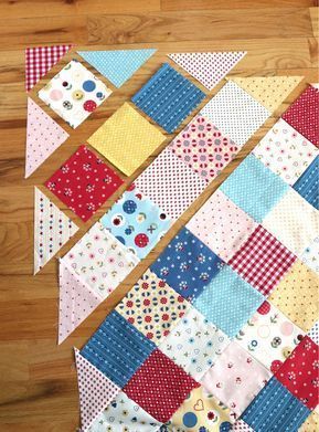 Patchwork On Point Quilt Tutorial - Diary of a Quilter - a quilt blog Colchas Quilting, Baby Quilt Tutorials, Charm Pack Quilts, Quilt Care, Design Philosophy, Quilt Tutorial, Quilt Baby, Quilt Binding, Patchwork Quilt Patterns