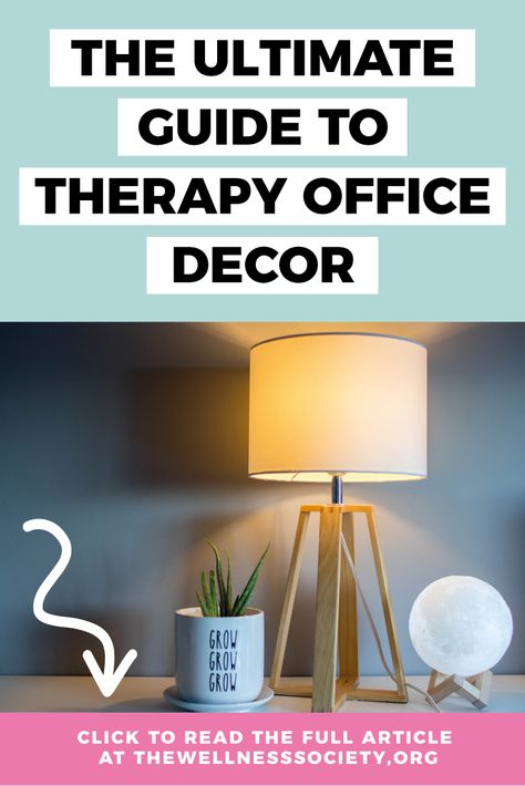 Calming Therapy Room, Art Therapy Office Design, Green And White Office Ideas, Therapy Decor Office, Decorating Therapy Office, Office Calming Decor, Soothing Office Decor, Cozy Office Ideas At Work, Therapy Room Ideas Office