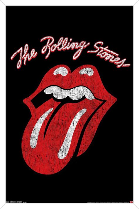 PRICES MAY VARY. THIS TRENDS ROLLING STONES - CLASSIC LOGO WALL POSTER has a premium printed satin finish that provides dynamic colors without the reflective glare POSTER FRAME is a clean and modern design offered in a variety of colors to showcase the art and compliment any room decor LIGHTWEIGHT & EASY TO HANG construction allows for a quick installation of this framed poster using the attached sawtooth hanger so you can enjoy your wall art immediately PERFECT SIZE for any room; poster is 22.3 Rolling Stones Poster, Sejarah Kuno, Rolling Stones Logo, Rock & Roll, Inspiration Logo Design, Rock Band Posters, Band Poster, Photographie Portrait Inspiration, Logo Wall