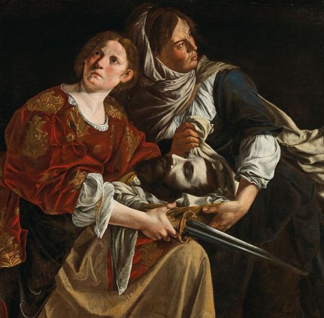 (Rome 1593-1653 Naples) Judith and her maidservant with the head of Holofernes, oil on canvas, 115 x 116.4 cm Head Of Holofernes, Educational Website, Artemisia Gentileschi, Baroque Painting, Social Themes, Religious Painting, Bride Of Christ, Famous Words, Social Media Stars