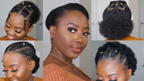 4C Hairstyles For Short Hair | Perfect for school & work 👸🏿 | Short natural hair styles, Short afro hairstyles, Natural afro hairstyles How To Style Short African Hair, Natural Hair Styling For Black Women, Haïr Style For Natural Hair, All Back Styles For Natural Hair, Styling My Natural Hair, Style For Natural Hair Black Women, Styling Natural Hair Black Women 4c, How To Style My Short Natural Hair, Afro Hairstyles 4c Hair Short