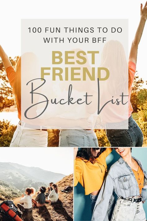 Friends Fun Activities, Best Friend Trip Ideas, Travel With Bestie, Friend Bucket List, Do With Your Best Friend, Bestie Trip, Girlfriend Trips, Besties Birthday, Bestie Ideas