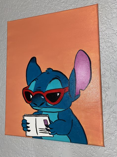 Lilo & Stitch oil painting Easy Painting Ideas On Canvas, Disney Canvas Art, Beginners Painting, Easy Painting Ideas, Disney Canvas, Disney Paintings, Small Canvas Paintings, Canvas Drawing, Hippie Painting