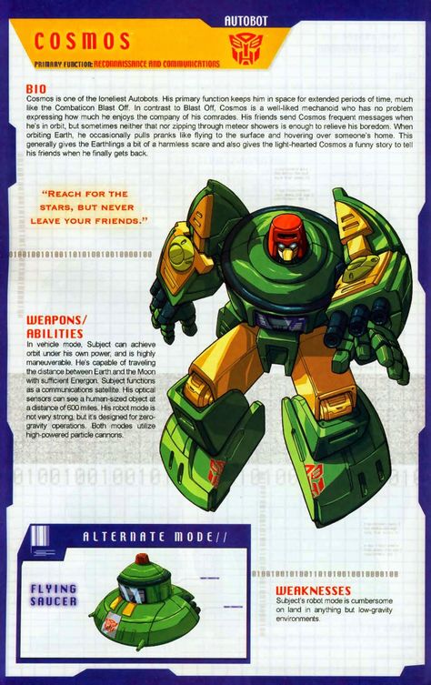 Transformer of the Day: Cosmos Transformers Cosmos, Original Transformers, Transformers Generation 1, Transformers Design, Transformers Autobots, Michael Bay, Transformers Comic, Transformers Characters, Earth Orbit