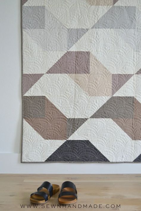 Patchwork, Neutral Quilts, Scandinavian Quilts, Teen Quilts, Monochromatic Quilt, Neutral Baby Quilt, Neutral Quilt, Modern Quilt Pattern, Modern Quilting Designs