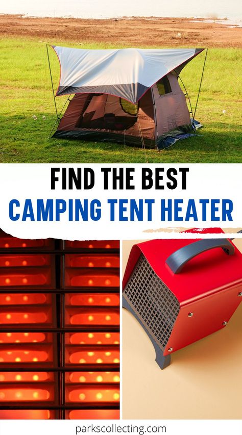 How to heat a tent while camping with a tent heater. Find the best heater for tent camping. Detailed reviews and recommendations for the best tent heaters camping. Tent heating | heating a tent while camping | tent camping heater | tent warmer camping |camping heater tent | Tent camping hacks | camping gear | tent warming cold weather | how to keep tent warm | staying warm in a tent | how to stay warm in a tent | how to keep warm in a tent | tent gear Best Camping Tent, Portable Propane Heater, Camping Heater, Cold Camping, Tent Heater, Best Tent, How To Stay Warm, Tent Camping Hacks, Road Trip Camping