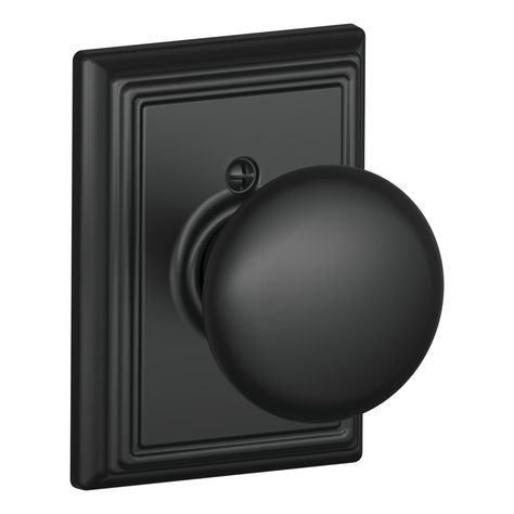 Black Door Hardware, Black Door Knobs, Interior Door Knobs, Farmhouse Doors, Hall Closet, Black Doors, Door Installation, Home Hardware, Door Knob