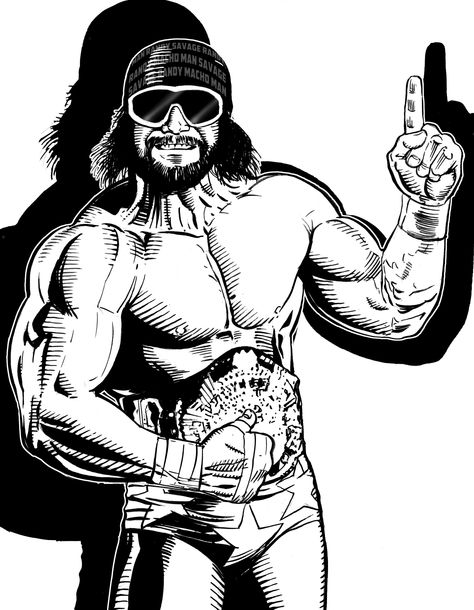 Macho Man Randy Savage Randy Macho Man Savage, Macho Man Randy Savage Art, Randy Savage, Macho Man Randy Savage, Wrestling Posters, Watch Wrestling, Web Colors, Ultimate Warrior, Macho Man