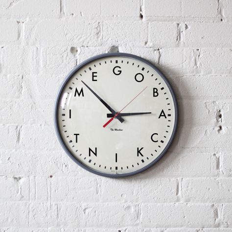 »machine« by nicole wong[via wong-si-ngo] Classroom Clock, Military Time, Flat Paint, Time Clock, Visual Poetry, Vintage School, Modern Typography, Industrial Decor, The Good Old Days