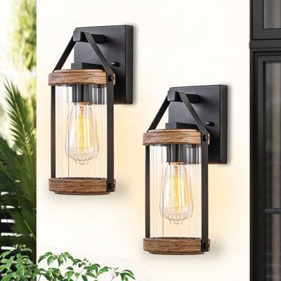 Outdoor Lighting For House, Modern Farmhouse Wall Lights, Rustic Wall Sconces Living Room, Cabin Outdoor Lighting, Modern Farmhouse Sconces, Rustic Exterior Lighting, Farmhouse Porch Lights, Farmhouse Bathroom Sconces, Farmhouse Siding