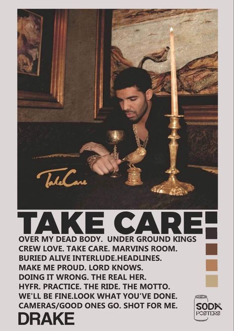 Drake, Drake Take Care Album, Drake Take Care, Drakes Album, Album Cover Wallpaper Collage, Drake Wallpapers, Cover Wallpaper, Music Poster, Picture Wall