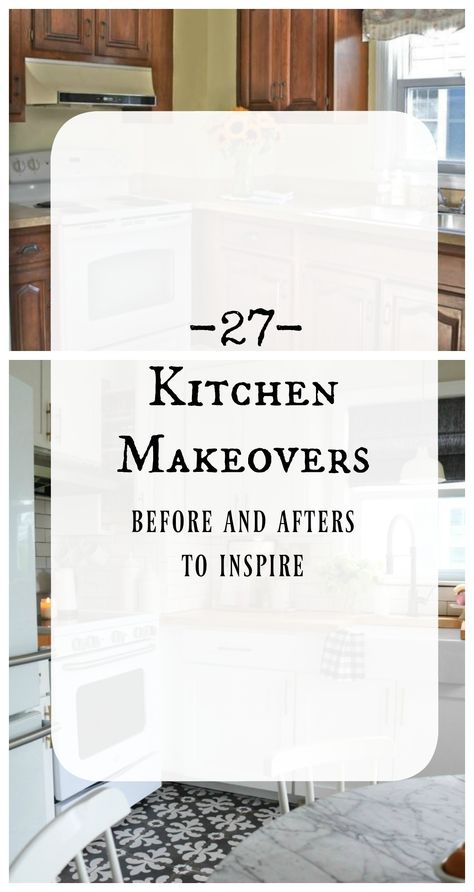 27 Inspiring Kitchen Makeovers- Before and After Post Divorce Bedroom Makeover, Farm Kitchen Ideas, Kitchen Cabinets Before And After, Cheap Kitchen Remodel, Ranch Kitchen, Eclectic Cottage, Kitchen Updates, Washing Walls, Kitchen Makeovers