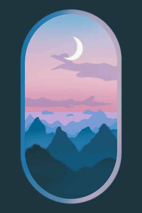 Travel Poster Etsy Digital Art Software, Window Illustration, Procreate Ipad Art, Canvas Painting Designs, Modern Art Paintings, Ipad Art, Art Wallpaper Iphone, Window Art, Youtube Art