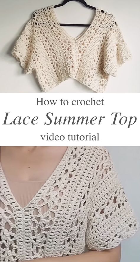 Crochet Lace Summer Top: A Step-by-Step Guide - CrochetBeja Crochet Handkerchief Top, Crochet Top Loose, Free Boho Crochet Patterns Summer Tops, Crochet Vintage Pattern, Knitting Pattern Summer Top, Summer Crochet Stitches, Crochet Summer Tops Pattern, Free Crochet Pattern Top, Crochet Tops Free Patterns Summer