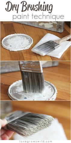 Learn this dry brushing paint technique for furniture and more! I use it all the time! | LoveGrowsWild.com Bohol, Dry Brush Painting, Dry Brush, Furniture Rehab, Diy Spring, Distressed Furniture, Distressed Painting, Annie Sloan Chalk Paint, Diy Décoration