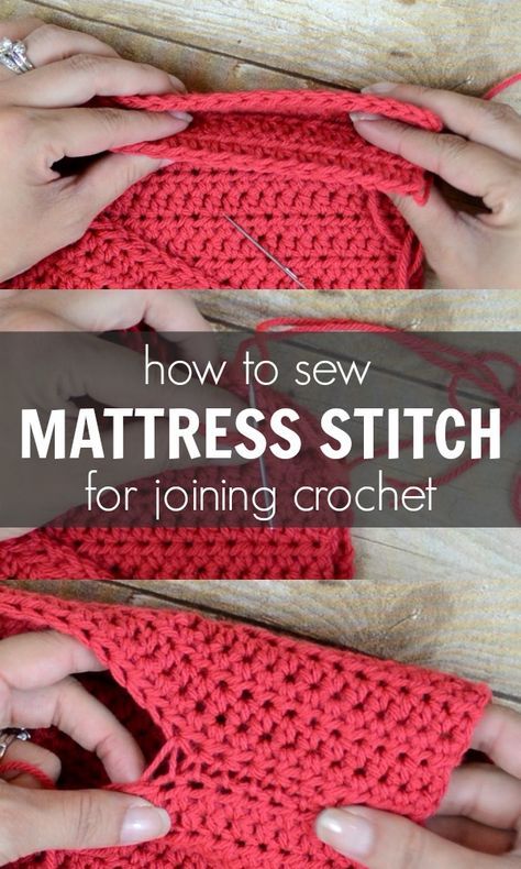 Sew Ins, Joining Crochet, Crocheted Clothing, Confection Au Crochet, Mattress Stitch, Crochet Simple, Crochet Lessons, Crochet Stitches Tutorial, Crochet Instructions