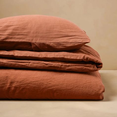 Rustic Clay Linen Cotton Duvet - Magnolia Rust Bedding, Magnolia Table, Peach Shirt, Linen Layers, Human Kindness, Rv Remodel, Linen Duvet Covers, Linen Duvet, Cotton Duvet Cover