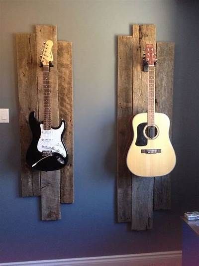 12 Unique Cool Cheap Guitar Wall Mounts - Best Guitar Wall Hanger 2021 Rec Room Basement, Music Room Office, Music Room Art, Office Lighting Ceiling, Guitar Display, Home Music Rooms, Trendy Music, Guitar Room, Rustic Apartment