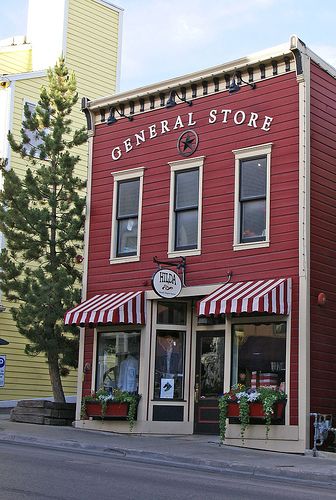 Park City Storefront 02 by Atelier Teee (on hiatus), via Flickr Old General Stores, Small Towns Usa, Cute Store, Storefront Design, Exterior Signage, Plans Architecture, Old Country Stores, التصميم الخارجي للمنزل, Shop Fronts