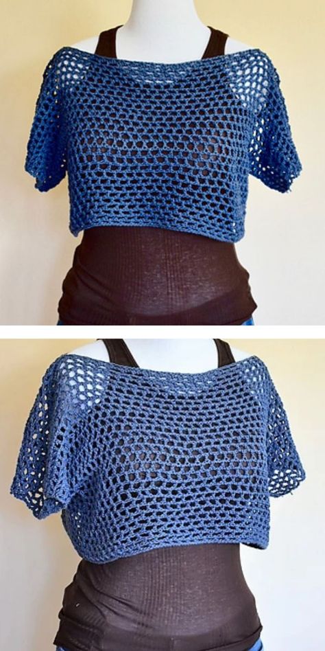 Amigurumi Patterns, Crochet Shirt Free Pattern, Crochet Shirt Pattern, One Skein Crochet, Crochet Tee, Crochet Top Outfit, Crochet Shrug Pattern, Crochet Crop Top Pattern, Crochet T Shirts