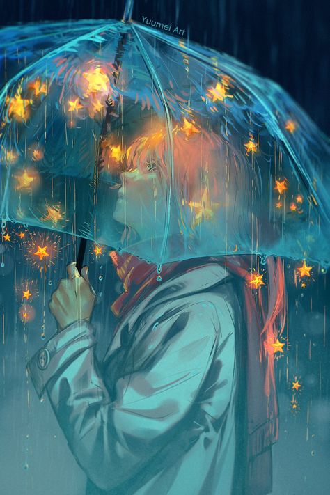 Tumblr, Rain Fan Art, Rain Reference Drawing, Yuumei Art Wallpaper, Rain Anime Wallpaper, Yuumei Art, Rain Illustration, Rain And Thunder Sounds, Relaxing Rain Sounds