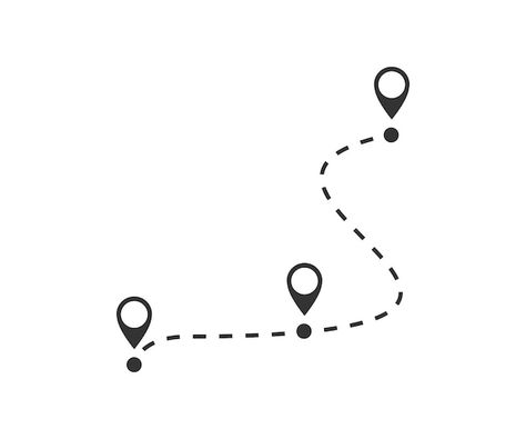 Route location icon journey map illustra... | Premium Vector #Freepik #vector #distance #local #location #location-map Map Route Design, Journey Graphic Design, Journey Map Illustration, Map Location Design, Location Map Design Graphics, Mapping Illustration, Distance Illustration, Location Animation, Location Symbol