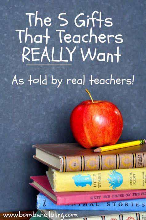 The 5 gifts that teachers REALLY want---as told by real teachers! Best Teacher Appreciation Gifts Ideas, Gift Ideas For Kindergarten Teacher, Present For Kindergarten Teacher, Diy Present For Teacher, What Do Teachers Want For Gifts, Class Teacher Appreciation Gifts, Useful Teacher Appreciation Gifts, First Day Gifts For Teachers, Special Teacher Gifts