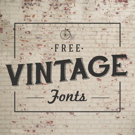 Something about vintage typography conveys a message of authenticity and quality. Take your designs back in time with this collection of free vintage fonts. Vintage Fonts, Vintage Typography, Free Vintage Fonts, Font Love, Diy Papier, Design Brochure, Vintage Printable, Cricut Fonts, Typography Fonts