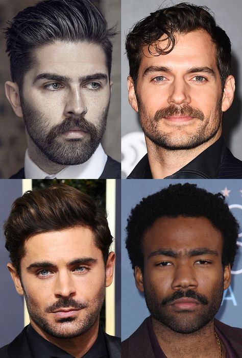 Every Moustache Style Known To Man, Ranked In Order Of Acceptability #hair #hairstyle #face #head #chin #eyebrow #forehead #facialhair #beard #moustache Moustache Style, Beard And Mustache Styles, Cool Mustaches, Moustaches Men, Handlebar Mustache, Mens Facial, Men's Facial Hair, Mustache Styles, Mustache Men