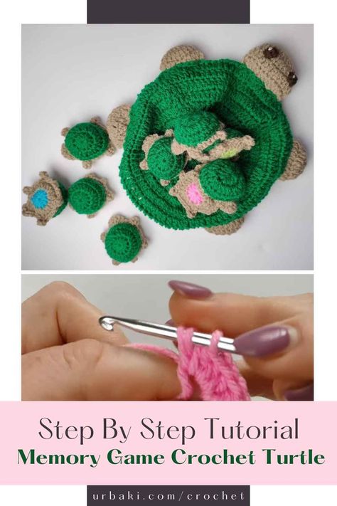 Looking for the perfect present or gift crochet idea that's both adorable and entertaining? Look no further! With our Memory Game Crochet Turtle tutorial, crafted by the talented individuals at Hobbi CROCHET, you'll embark on a journey of creativity and joy. In this step-by-step guide, we'll show you how to create your very own amigurumi turtle without any sewing required. Whether you're a seasoned crocheter or just starting, this project is perfect for all skill levels. Amigurumi Patterns, Couture, Free Crochet Patterns For Turtles, Crochet Turtle Free Patterns, Crochet Turtle Matching Game Pattern, Baby Turtle Crochet Pattern Free, Crochet Turtle Memory Game Free Pattern, Crochet Turtle Tutorial, Crochet Turtle Memory Game