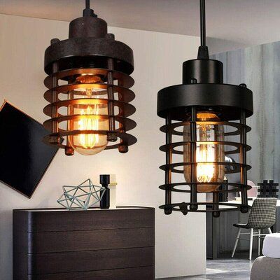 Barn Cafe, Rustic Pendant Lamp, Classic European Style, Adjustable Pendant Light, Design Grill, Grill Station, Cage Pendant Light, Rustic Pendant Lighting, Cage Light