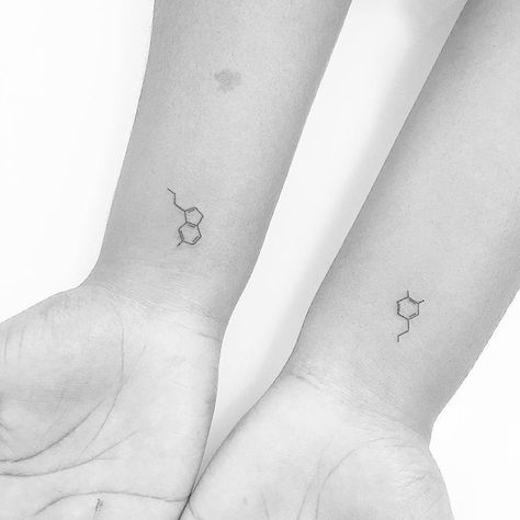 Serotonin Molecule Tattoo, Serotonin Tattoo, Molecule Tattoo, Cute Couple Tattoos, Girl Arm Tattoos, Tattoo Trend, Special Tattoos, Summer Tattoo, Full Arm Tattoos