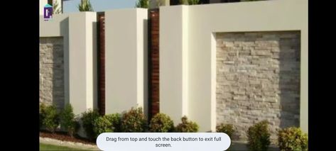 Outside Walls Ideas Fence, Gate Wall Design Fence, Stone Courtyard Wall, Fence Designs Ideas, Stone Boundary Wall Design, School Compound Wall Design, Stone Compound Wall Design, School Fence Design, Villa Fence Wall Design