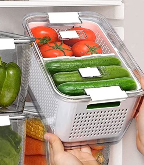 10 Best Fridge Storage Containers to Organize Your Fridge Like a Professional Kitchen Bag, How To Wash Vegetables, Best Refrigerator, Storage Products, Washing Basket, Fridge Storage, Vegetable Storage, Refrigerator Storage, Airtight Food Storage Containers