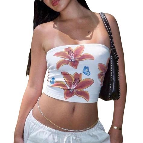 PRICES MAY VARY. Material: Made with a soft and stretchy fabric, this Y2k tube top is comfortable to wear all day long. Design: The strapless design and cute aesthetic of this top make it a trendy choice for summer clothes. Vibrant colors and striped/ floral/ tie-dye patterns, cropped length, backless, strapless crop top, cute tube tops, 2024 summer going out tops. Occasion: Perfect for going out, this tube top is ideal for parties, festivals, party, streetwear, daily life, shopping, holiday, tr Going Out Summer Outfits, Y2k Tube Top, Girlfriend Outfits, Summer Tube Top, Cute Tube Tops, Summer Tube, Nantucket Summer, Amazon Items, Retro Clothes