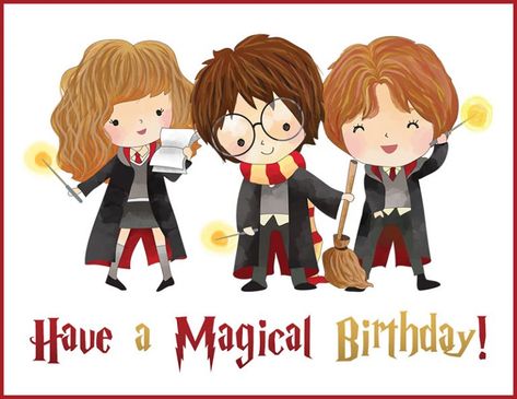 Free Printable Pop Culture Birthday Cards - The Cottage Market Croquis, Harry Potter Valentine, Maquillage Harry Potter, Carte Harry Potter, Supernatural Birthday, Harry Potter Calendar, Free Printable Harry Potter, Printable Harry Potter, Happy Birthday Harry Potter