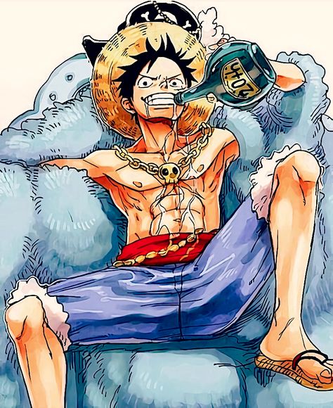 “I’ll be the man to become the King of the Pirates”👑 One Piece Luffy King Pirates, King Of Pirates Luffy, Zoro And Luffy Official Art, King Of The Pirates Luffy, Monkey D Luffy Manga Color, Luffy King Of The Pirates, Luffy Colored Manga, Luffy Manga Color, Pirate King Luffy