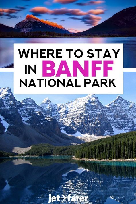 Wondering where to stay in Banff National Park? We've got you covered with a complete list of the best accommodations in Banff, including bed and breakfasts, hostels, campsites, and hotels in Banff, Canada at all budget levels. #Banff #Canada #Travel Bamf Canada Banff Alberta, Bamf Canada, Travel Banff, Banff Trip, Alberta Travel, National Parks America, Canada Vacation, Banff Canada, Canada Travel Guide