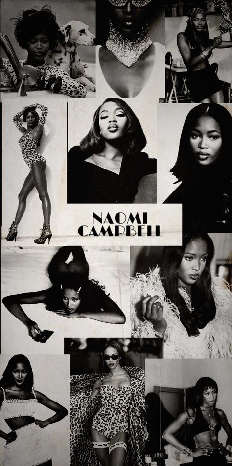 #Wallpaper #BlackandWhite #Aesthetic #NaomiCampbell #Model #Vintage #90s #Fashion Naomi Campbell Collage, Fashion Show Aesthetic Wallpaper, High Fashion Aesthetic Wallpaper, Model Collage Aesthetic, Supermodel Aesthetic 90s, 90s Supermodel Aesthetic Wallpaper, Supermodel Aesthetic Wallpaper, 90s Models Aesthetic Wallpaper, 90s Fashion Wallpaper