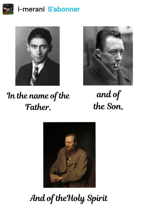 Philosophy Memes, Baba Jaga, Literature Humor, Fyodor Dostoevsky, The Holy Trinity, Franz Kafka, Fyodor Dostoyevsky, Karl Marx, Literature Quotes