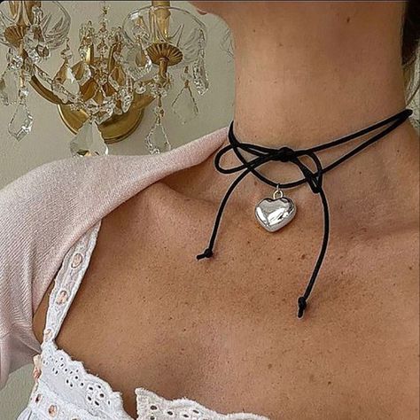 Faster shipping. Better service Hip Hop Y2k, Trend Aesthetic, Elegant Goth, Aesthetic Gold, Birthday Necklace Gift, Chain Collar, Big Necklace, Heart Shaped Pendant Necklace, Rope Jewelry