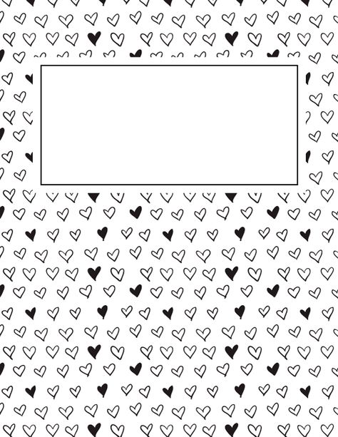 Free printable black and white heart binder cover template. Download the cover in JPG or PDF format at http://bindercovers.net/download/black-and-white-heart-binder-cover/ Sampul Binder, Binder Covers Free, Cute Binder Covers, Template Black And White, Math Binder, School Binder Covers, Templates Black, Diy Notebook Cover, Binder Cover Templates